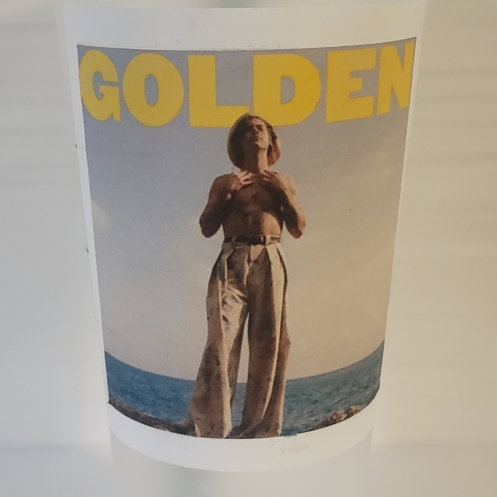 Harry Styles Golden tumbler